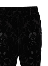 FLORAL PRINT VELOUR DEVORE' PANTS