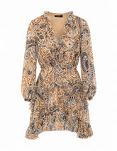 ABITO MINI CON STAMPA PAISLEY PIAZZATA