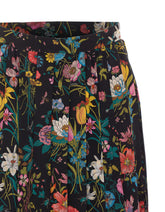 GONNA MIDI IN SETA CON STAMPA GUCCI FLORA ALLOVER