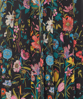 GONNA MIDI IN SETA CON STAMPA GUCCI FLORA ALLOVER