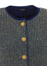 GLITTERED TWEED CARDIGAN