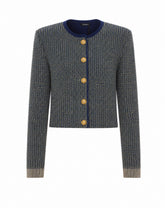 GLITTERED TWEED CARDIGAN