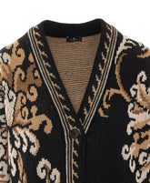 WOOL CARDIGAN WITH FLORAL PAISLEY MOTIF