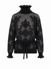 MAXI MAGLIA IN MISTO ALPACA JACQUARD