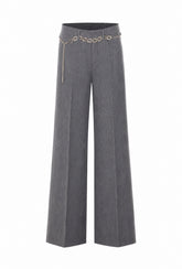 PANTALONE FLARE CON CINTURA