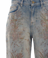 JEANS A VITA ALTA CON STAMPA