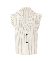 GILET IN MISTO LINO