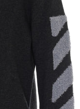 DIAGONAL FUZZY SWEATER