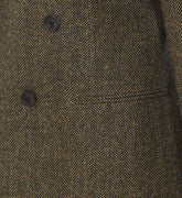 HERRINGBONE FABRIC DOUBLE BREASTED WOOL JACKET