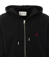 FELPA CON CAPPUCCIO, ZIP E LOGO AMI DE COEUR