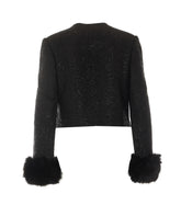 GIACCA BOUCLE' CON DETTAGLI IN FAUX FUR