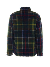 GIACCA CON LOGO E ZIP IN PILE CON MOTIVO TARTAN