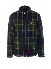 GIACCA CON LOGO E ZIP IN PILE CON MOTIVO TARTAN