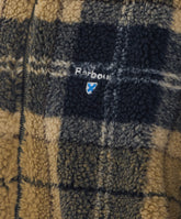 GIACCA CON LOGO E ZIP IN PILE CON MOTIVO TARTAN