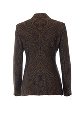 GIACCA MONOPETTO CON STAMPA PAISLEY