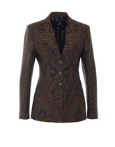 GIACCA MONOPETTO CON STAMPA PAISLEY