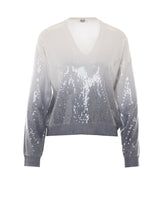 GRADIENT SWEATER WITH SEQUINES