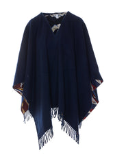 PONCHO REVERSIBILE CON STAMPA GIADA