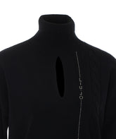 HIGH NECK SWEATER WITH CUT-OUT