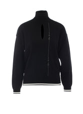 HIGH NECK SWEATER WITH CUT-OUT