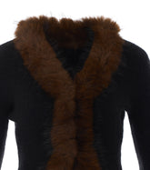 FAUX FUR KNIT CARDIGAN