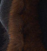 FAUX FUR KNIT CARDIGAN