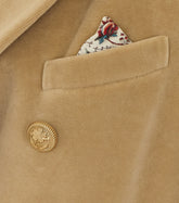 DOUBLE BREASTED BUTTON VELVET JACKET
