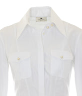 COTTON POPLIN SHIRT WITH FLOUNCE