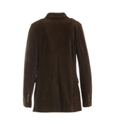 VELVET DOUBLE BREASTED BUTTON JACKET