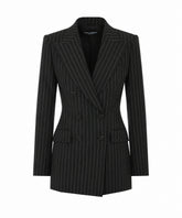 DOUBLE BREASTED STRIPED JACKET