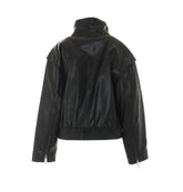 BOMBER IN FAUX LEATHER