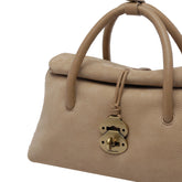 BORSA A MANO DOTTA IN NABUK SMALL