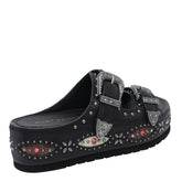WESTERN BUCKLE PLATFORM SANDALS
