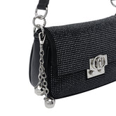 BORSA A TRACOLLA STRASS