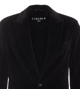 VELVET SINGLE BREASTED BUTTON JACKET