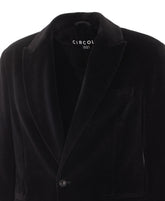 VELVET SINGLE BREASTED BUTTON JACKET