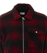CHECKED JERSEY ZIP JACKET