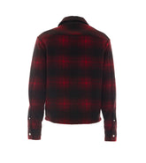 CHECKED JERSEY ZIP JACKET