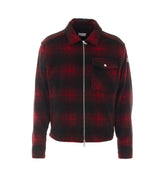 CHECKED JERSEY ZIP JACKET