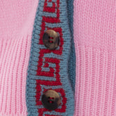 KNIT CARDIGAN WITH CONTRASTING GRECA MOTIF