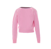 KNIT CARDIGAN WITH CONTRASTING GRECA MOTIF