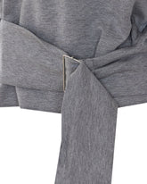 LONG-SLEEVES BELTED SWEATSHIRT