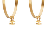 ORECCHINI CURVI CON LOGO