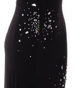 LONG BUSTIER DRESS WITH CRYSTALS