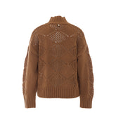 BEADED AND PERFORATED TURTLENECK