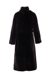 SHEARLING COAT WITH BELT AND MONILE