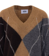 INTARSIO ARGYLE SWEATER