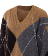 INTARSIO ARGYLE SWEATER