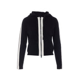 FELPA BICOLORE CON ZIP, CAPPUCCIO E LOGO