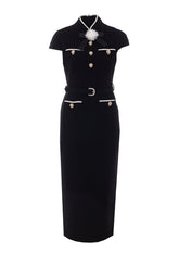 CREPE MIDI DRESS